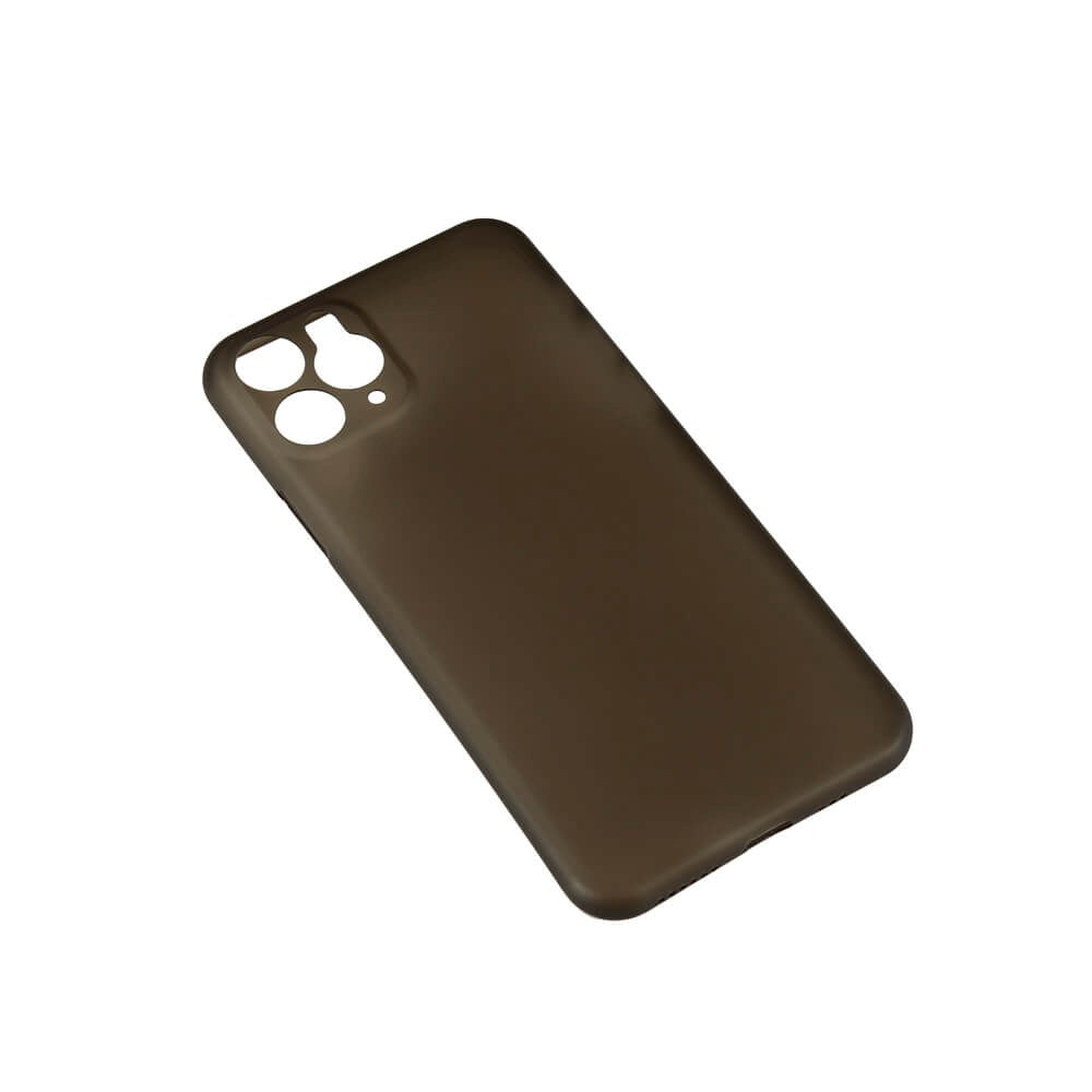 iPhone 11 Pro GEAR Semi Transparent Fleksibelt Plast Mobil Cover - Sort