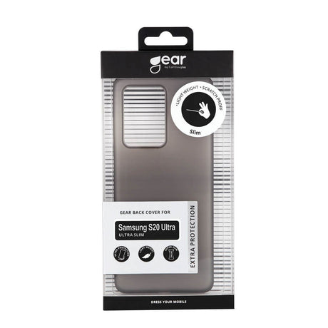 Samsung Galaxy S20 Ultra GEAR Semi Transparent Fleksibelt Plast Mobil Cover - Sort