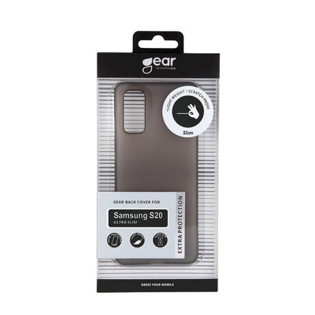 Samsung Galaxy S20 GEAR Semi Transparent Fleksibelt Plast Mobil Cover - Sort
