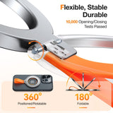 TORRAS - Metal Ring Holder & Kickstand - MagSafe Kompatibel - Sølv / Orange