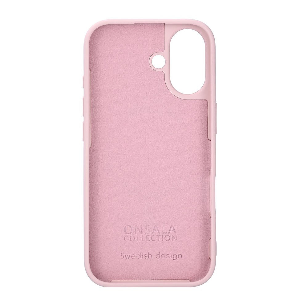 Onsala iPhone 17 Silikone Bagside Cover - Chalk Pink