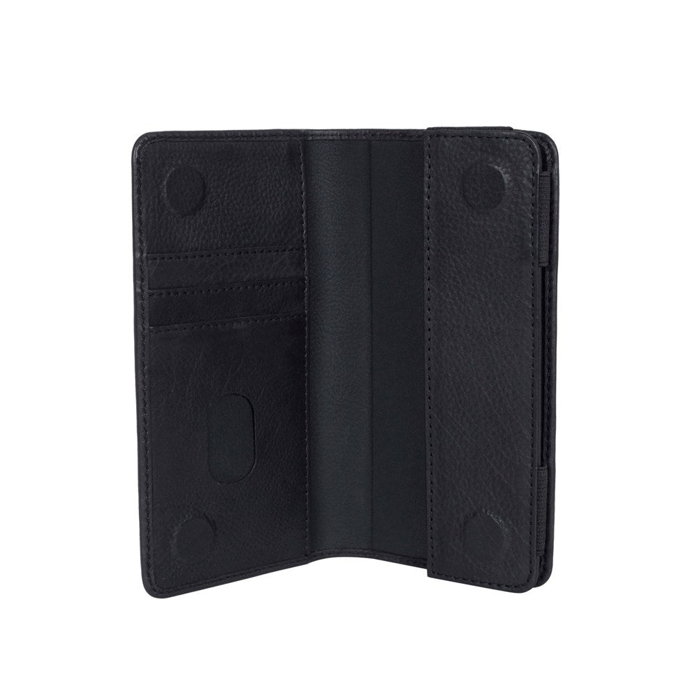 Buffalo Wallet Universal Etui m. Kortholder - Ægte Læder - (Maks. Mobil: 150 x 65mm) - Sort