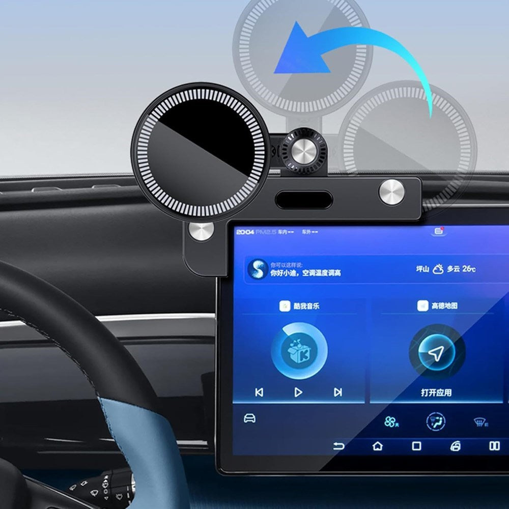 Magnetisk Mobilholder til Skærm til Tesla Model 3 / Y (2020-22) - MagSafe Kompatibel - Sort