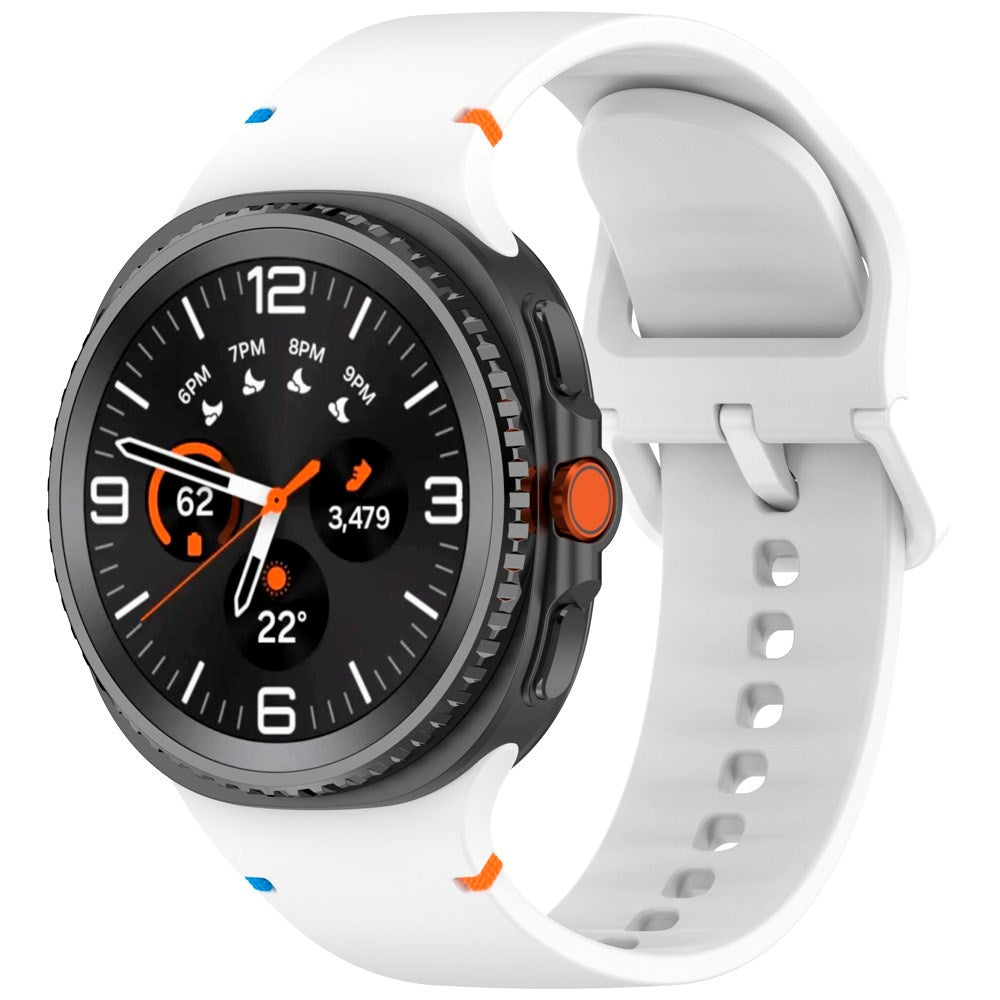 Samsung Galaxy Watch 8 / 8 Classic (40 / 44 / 46mm) - EIDERWOOD Silikone Rem m. Sylinje - White