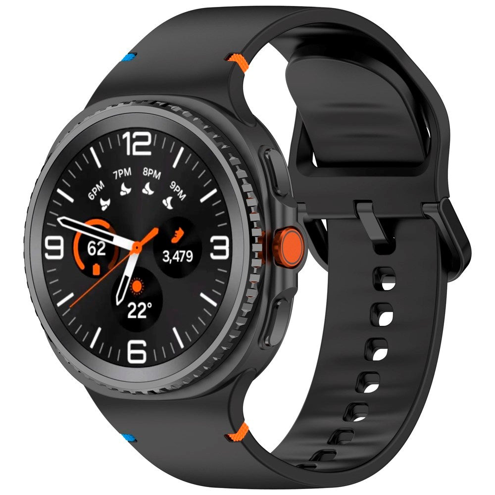 Samsung Galaxy Watch 8 / 8 Classic (40 / 44 / 46mm) - EIDERWOOD Silikone Rem m. Sylinje - Black