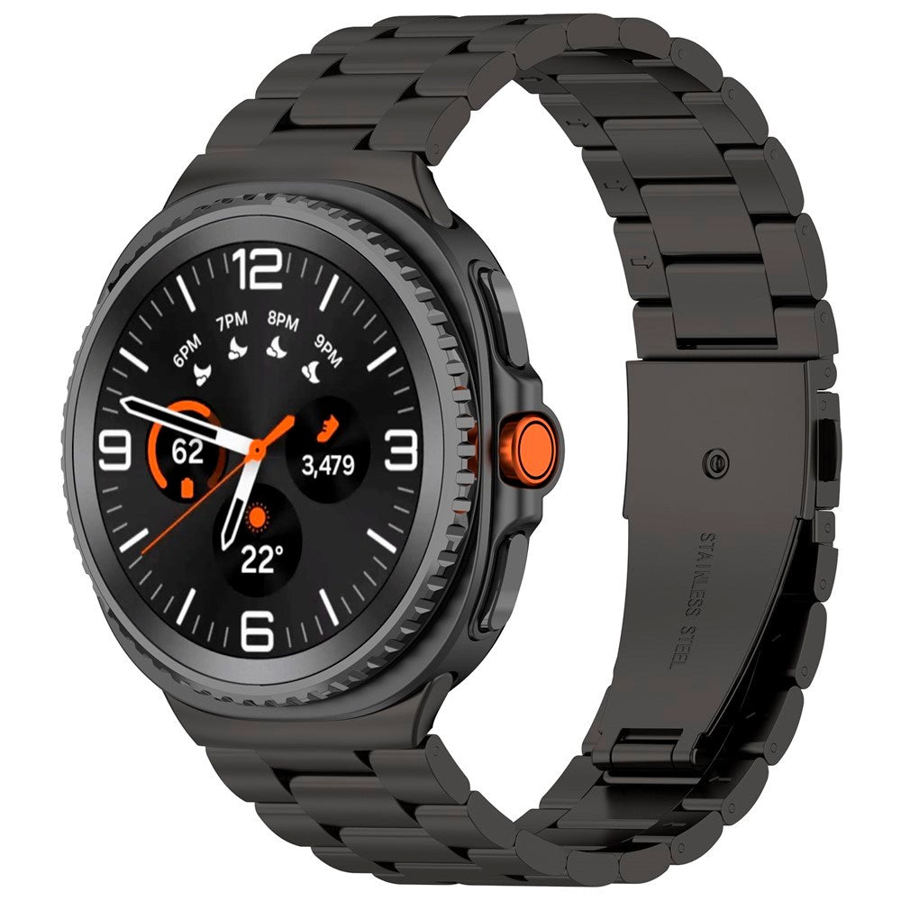 Samsung Galaxy Watch 9 / 8 / 8 Classic (40 / 44 / 46mm) - EIDERWOOD Rustfri Stål Rem - Sort - (DEMO)