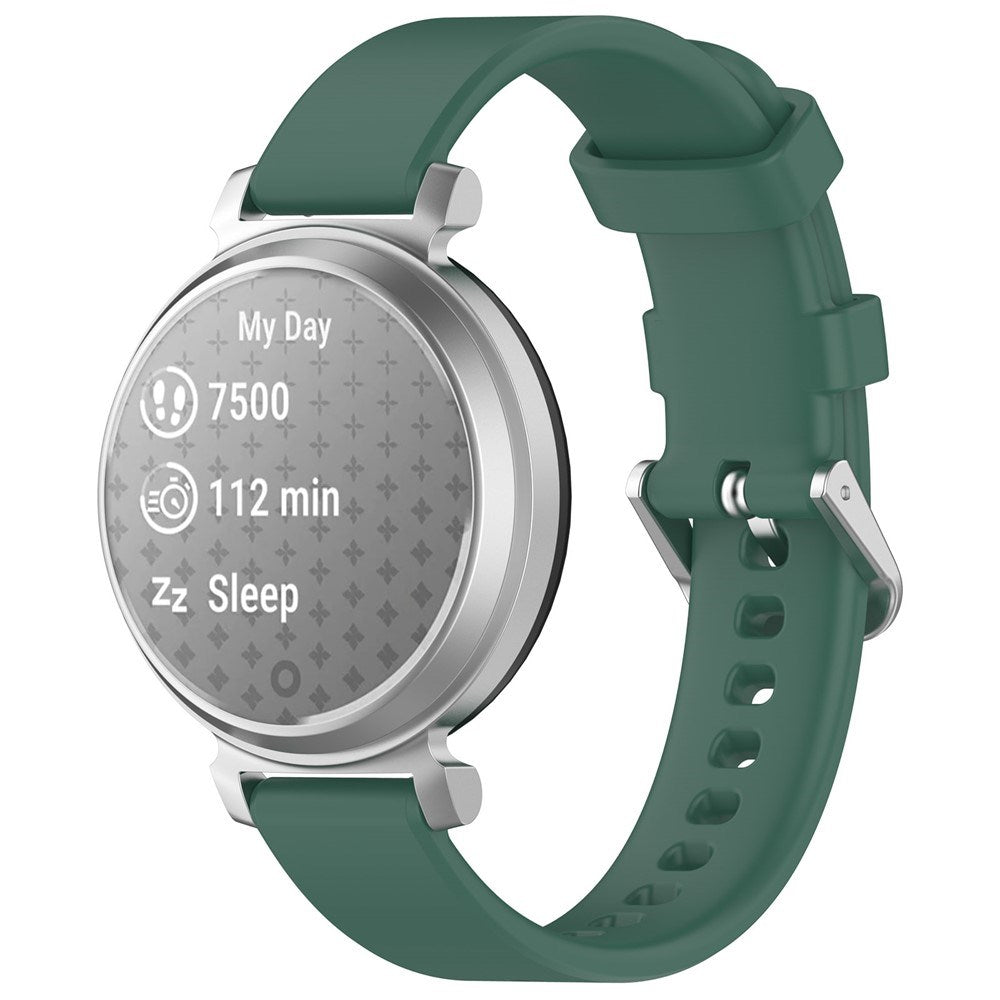 EIDERWOOD Garmin Lily 2 Silikone Urrem m. Metalspænde - Mørkegrøn