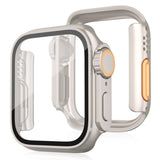 Apple Watch 11 / 10 (46mm) Hårdt Plast Cover m. Skærmbeskyttelsesglas - Titanium