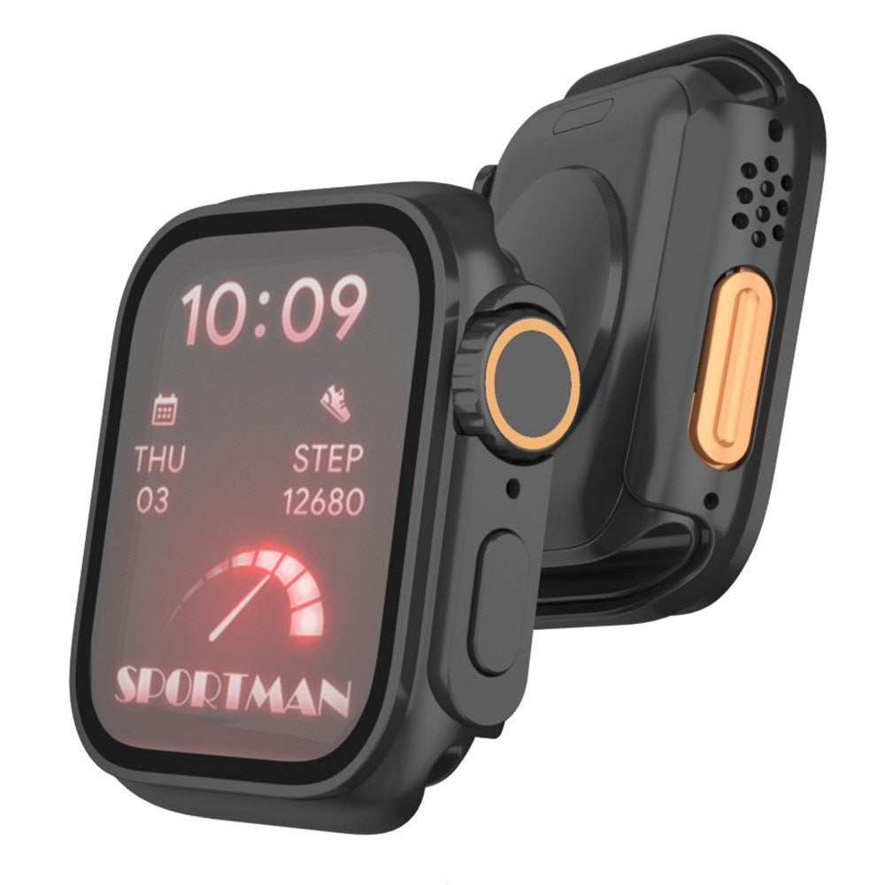 Apple Watch 11 / 10 (46mm) Hårdt Plast Cover m. Skærmbeskyttelsesglas - Gennemsigtig