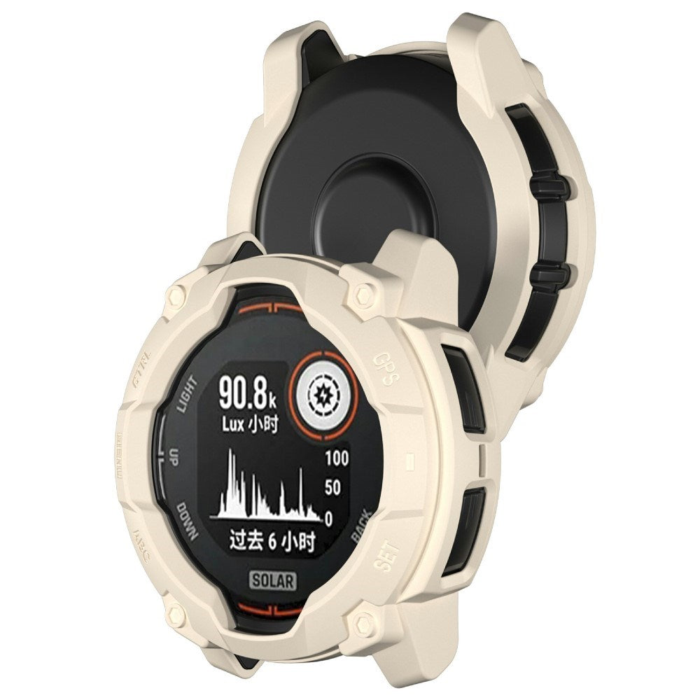 Garmin Instinct 3 Solar (50mm) - Rugged Plastik Cover - Hvid