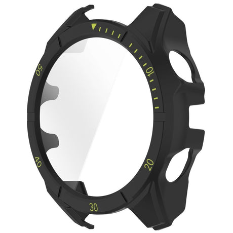 Garmin Tactix 8 AMOLED (51mm) - Hårdt Plastik Cover m. Beskyttelsesglas - Sort / Gul