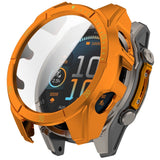 Garmin Tactix 8 AMOLED (47mm) - Hårdt Plastik Cover m. Beskyttelsesglas - Orange / Gul