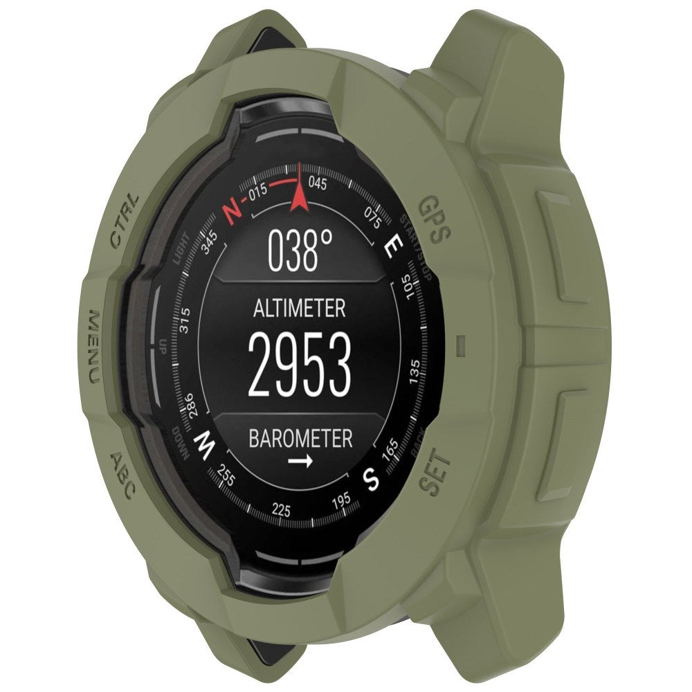 Garmin Instinct E (45mm) - Bumper Silikone Cover - Army Grøn