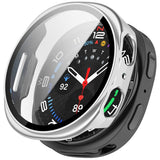 Samsung Galaxy Watch 8 (40mm) Hårdt Plastik Cover - Indbygget Skærmbeskyttelse - Mat Sølv