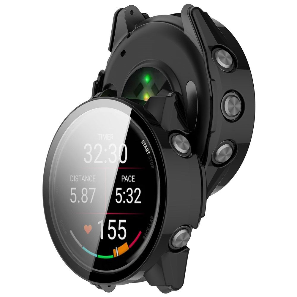 Garmin Forerunner 970 Cover m. Indbygget Skærmbeskyttelse - Sort