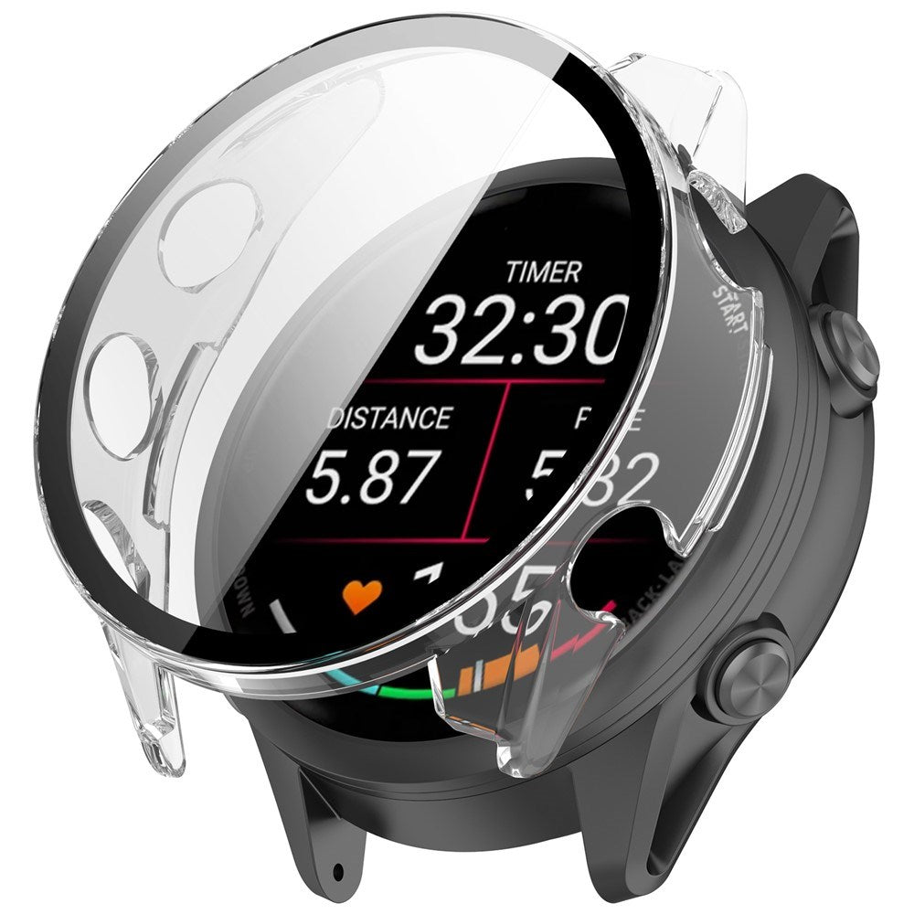 Garmin Forerunner 970 Cover m. Indbygget Skærmbeskyttelse - Gennemsigtig