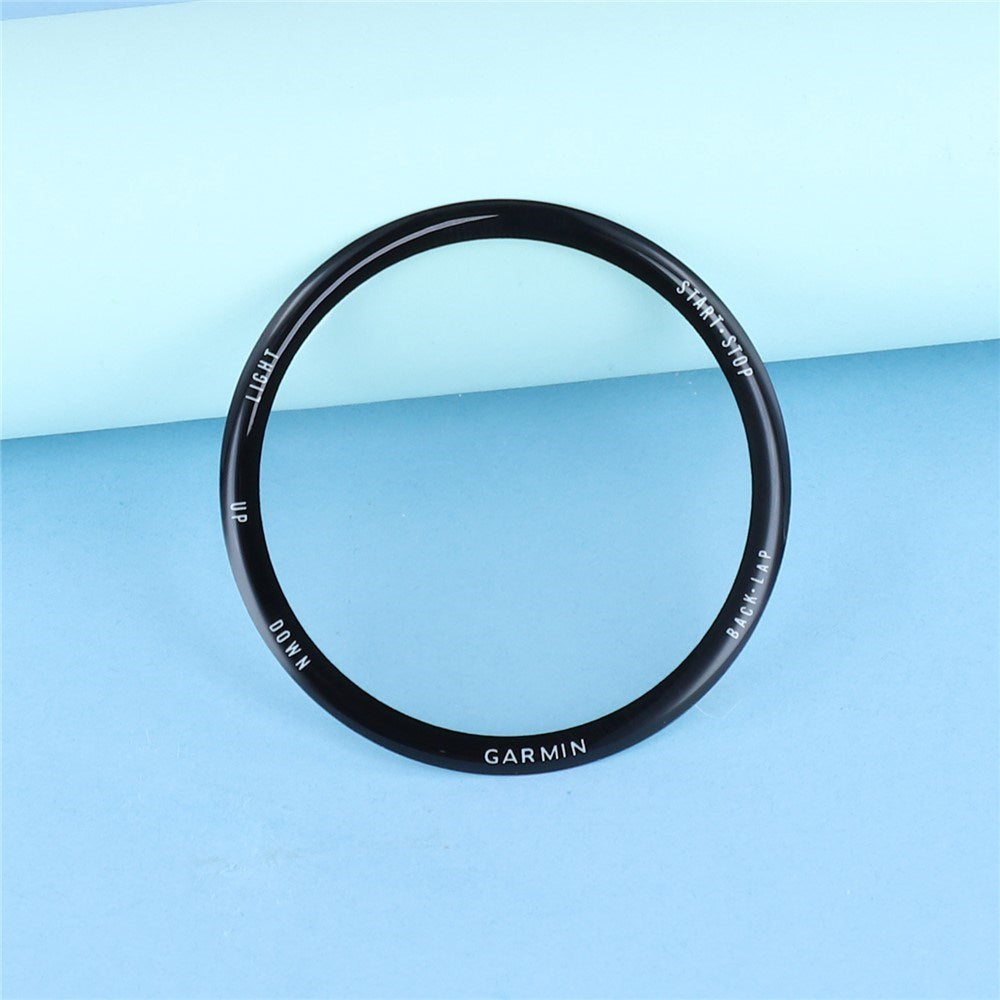 Garmin Forerunner 570 (42mm) Plastik Skærmbeskyttelse - 2 stk. - Gennemsigtig / Sort Kant