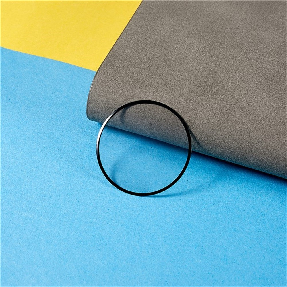 Samsung Galaxy Watch 8 Classic (46mm) Skærmbeskyttelse - Hård Plastik - Gennemsigtig / Sort Kant