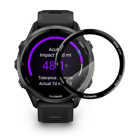 Garmin Forerunner 970 NORTHJO Plastik Skærmbeskyttelse - Gennemsigtig / Sort Kant