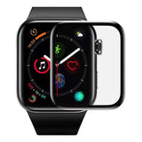 Apple Watch SE / 6 / 5 / 4 (44mm) Full Fit Beskyttelsesfilm - Installationsværktøj - Gennemsigtig / Sort