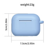 Apple AirPods Pro (3. gen.) Cover m. Karabinhage - Silikone - Blågrå