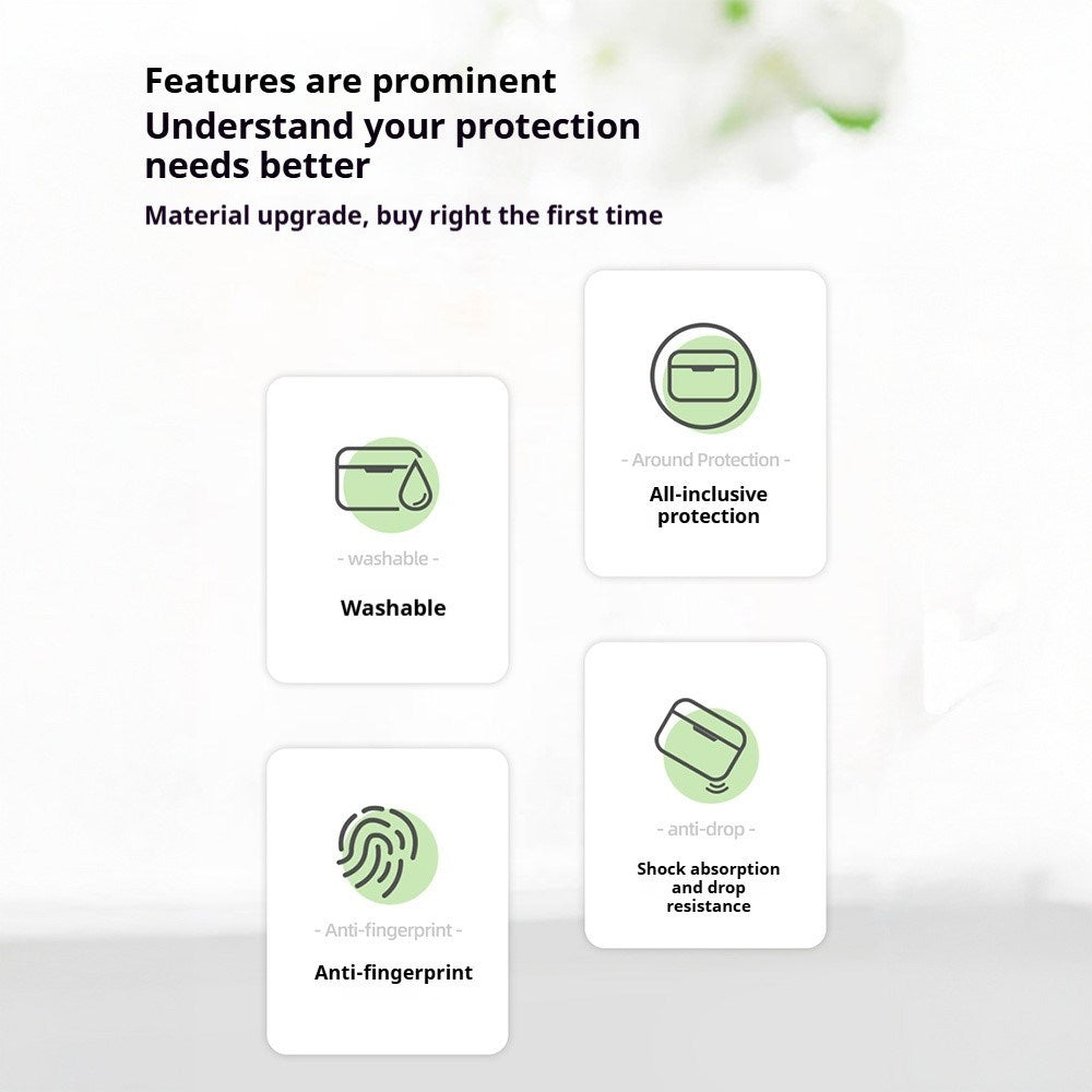 Apple AirPods Pro (3. gen.) Cover m. Karabinhage - Silikone - Lilla