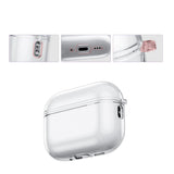 Apple AirPods Pro (3. gen.) Transparent Plast Cover - Gennemsigtig / Blå