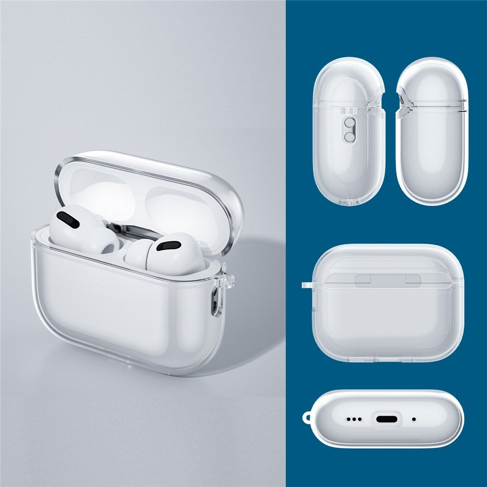Apple AirPods Pro (3. gen.) Transparent Plast Cover - Gennemsigtig / Blå