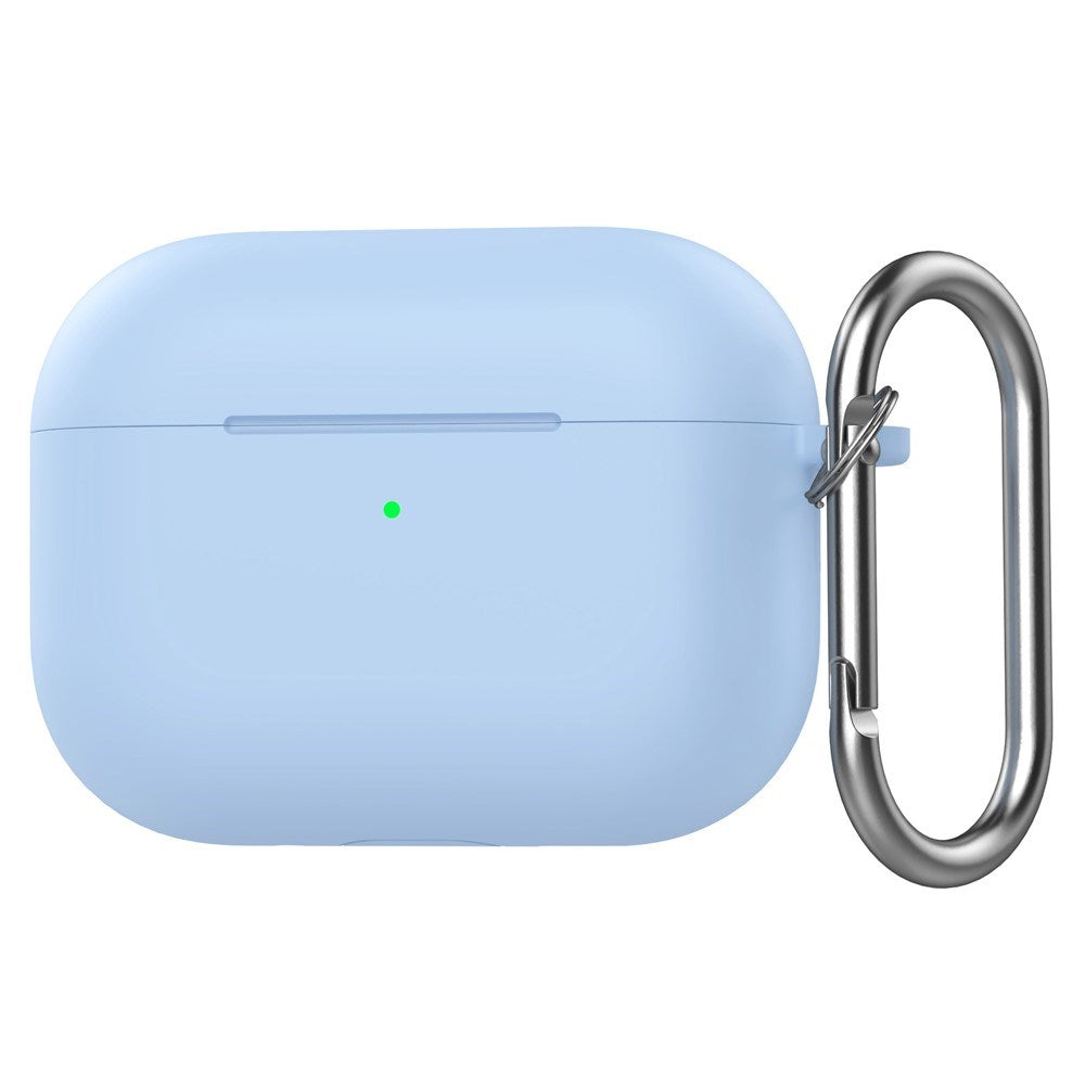 Silikone Cover til Apple AirPods Pro (3. gen.) - Karabinhage - Lyseblå