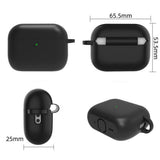 Silikone Cover til Apple AirPods Pro (3. gen.) - Karabinhage & Rengøringspen - Red