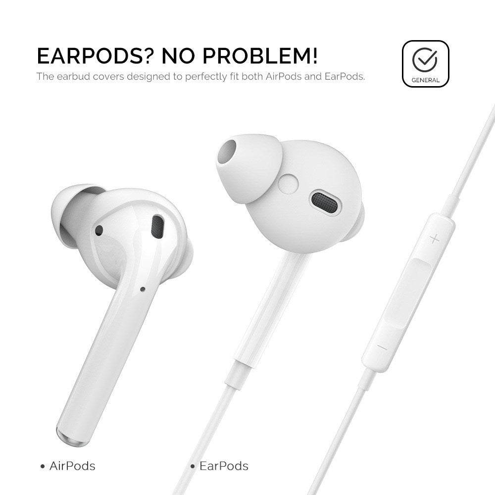 Apple AirPods (1. & 2. Gen) Ørepuder  Str. S m. Opbevaringsetui- 3 Par - Lyseblå