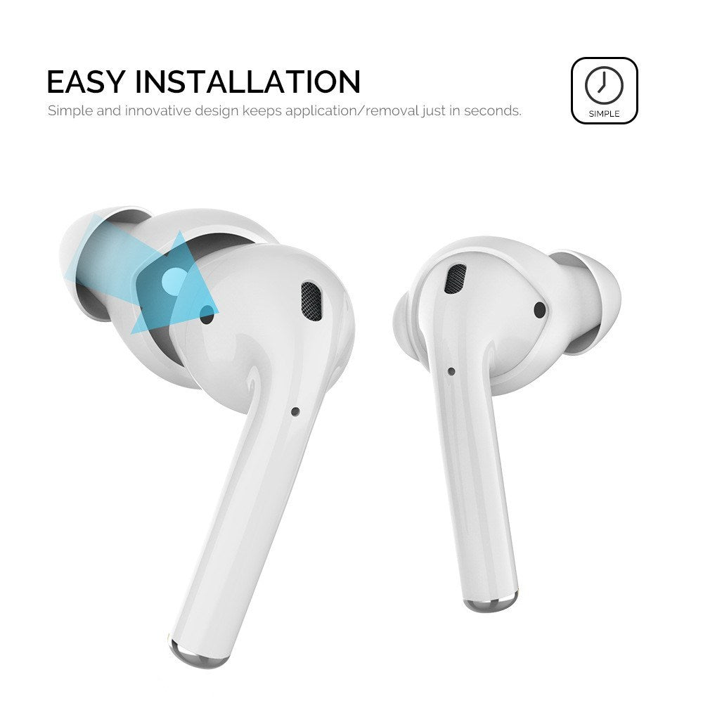 Apple AirPods (1. & 2. Gen) Ørepuder  Str. S m. Opbevaringsetui- 3 Par - Hvid