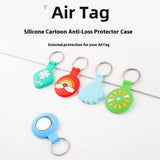 Apple AirTag 1. & 2. Gen. Silikone Cover - inkl. Karabinhage - Blå Regnbue