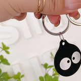 Apple AirTag Silikone Cover m. Nøglering & Unikt Design - Jordbær