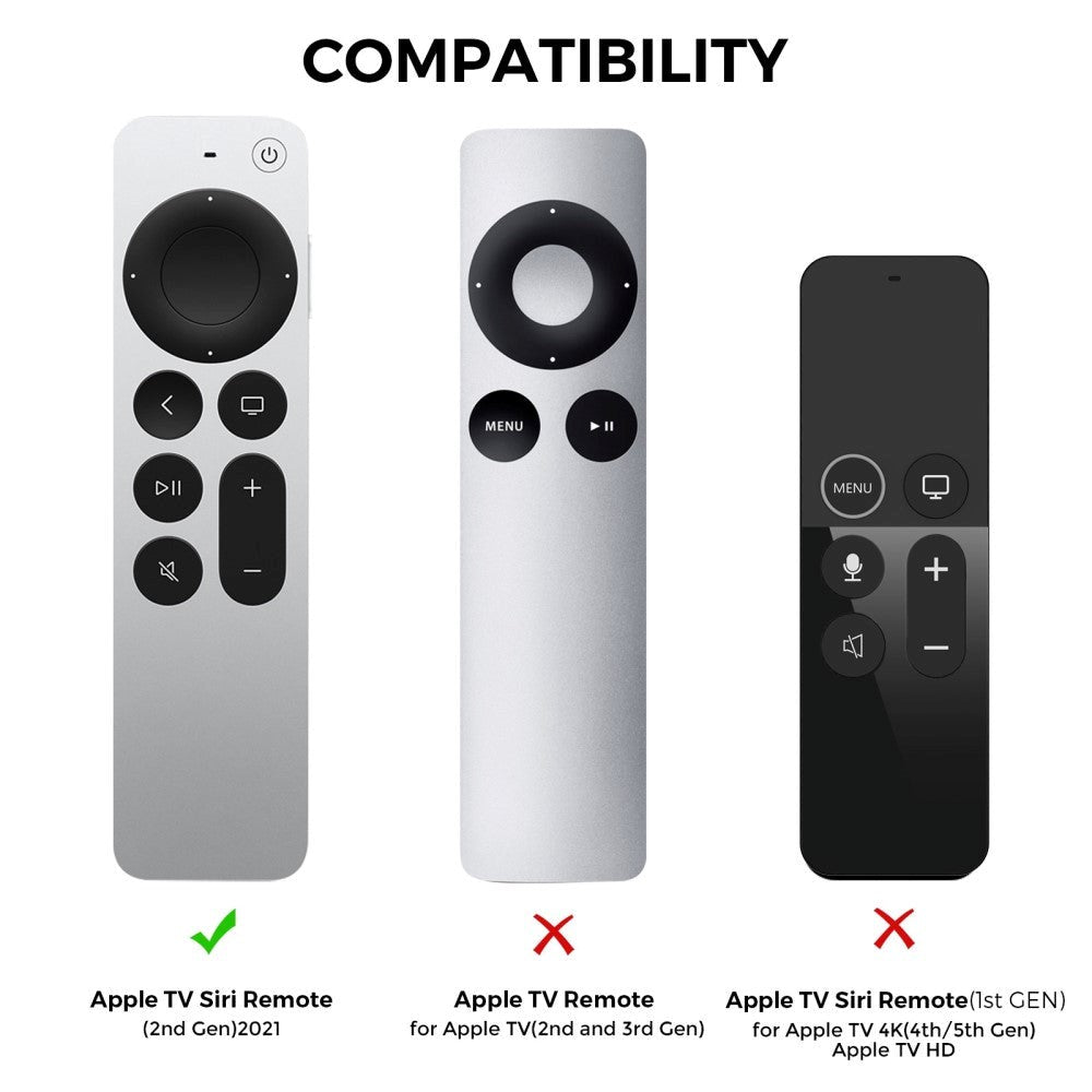 Apple TV Siri Remote Silikone Cover (2. & 3. gen.) - Blå
