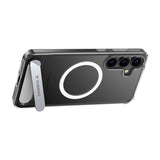 TORRAS Samsung Galaxy S25 - Pstand Hybrid Cover m. Ståfunktion - MagSafe Kompatibel - Gennemsigtig