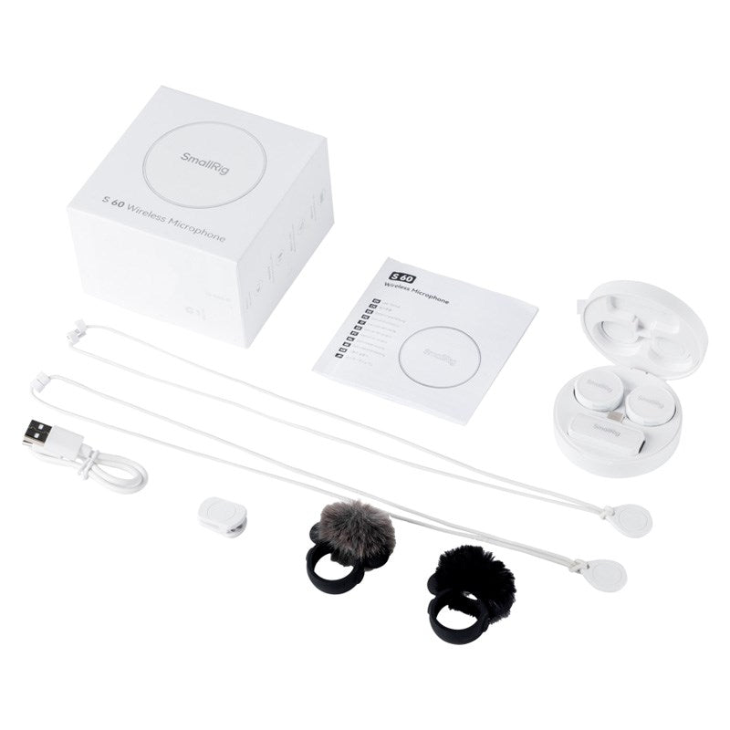 SmallRig 4706 S 60 - Trådløs Mikrofon - USB-C - Hvid