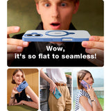 TORRAS - iPhone 16 - Hybrid Plastik Cover m. Ståfunktion - MagSafe Kompatibel - Blå