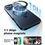 TORRAS - iPhone 16 Pro Max - Hybrid Plastik Cover m. Ståfunktion - MagSafe Kompatibel - Sort