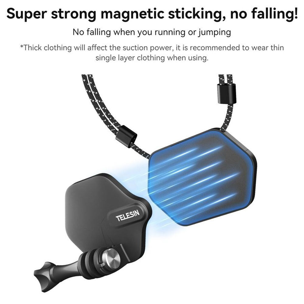 TELESIN Holder til Action Kamera - Magnetisk Montering - Sort