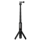 TELESIN 3-i-1 PowerBank Selfie Stick - GoPro Hero 9 / 10 / 11 / 12 / 13 / MAX - Sort