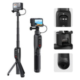TELESIN 3-i-1 PowerBank Selfie Stick - GoPro Hero 9 / 10 / 11 / 12 / 13 / MAX - Sort