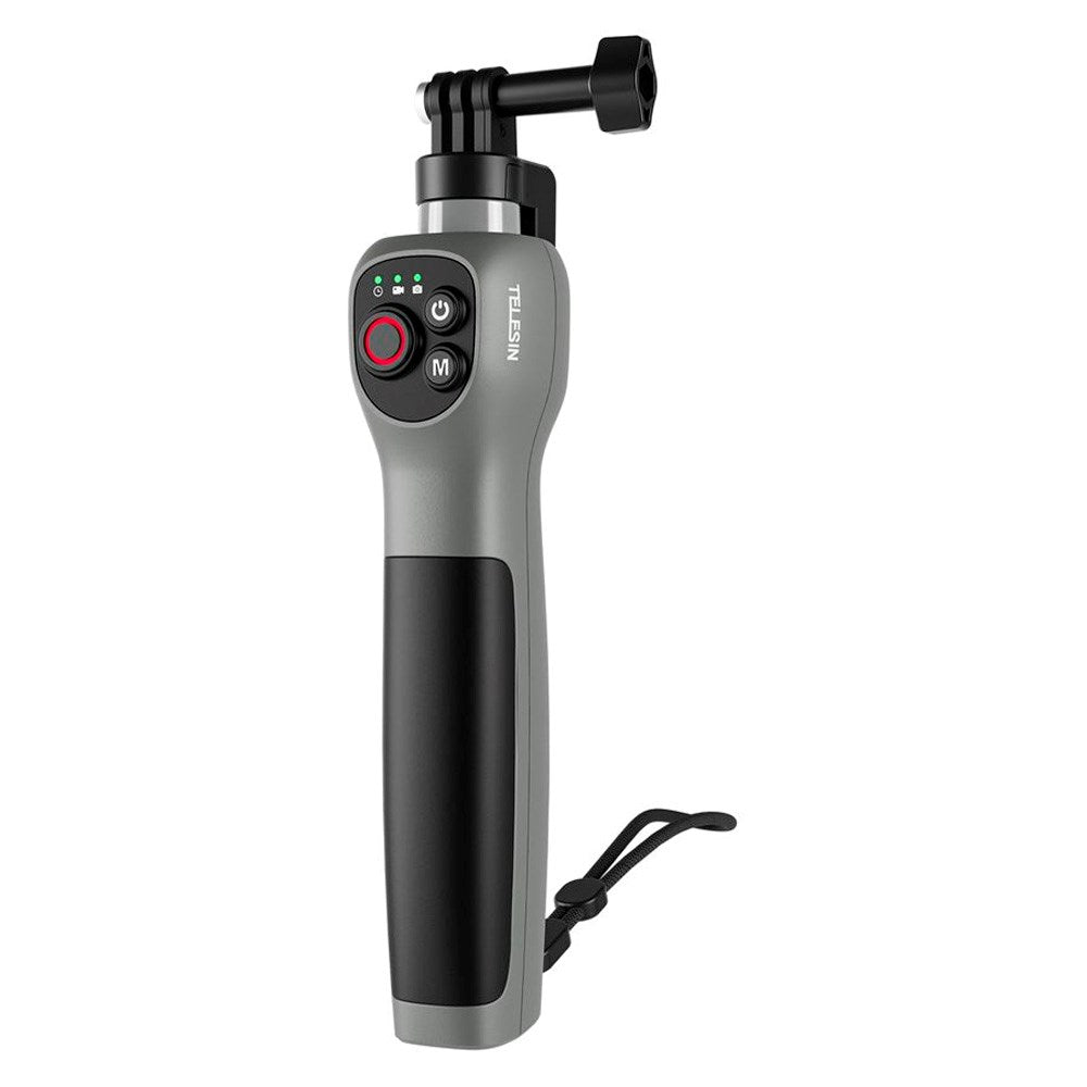 TELESIN Undervands Selfie Stick - Indbygget Fjernbetjening - GoPro Hero 8 / 9 / 10 / 11 / 12 / 13 - Grå / Sort