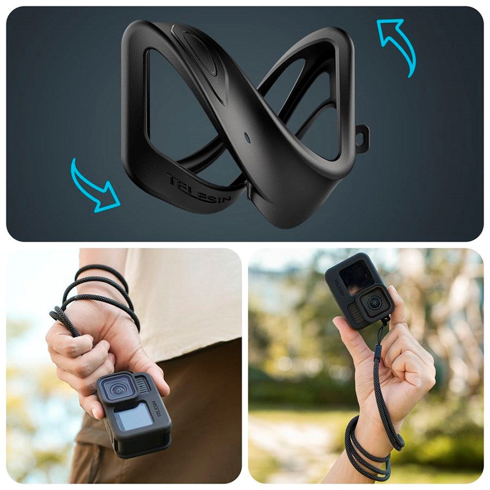 TELESIN Silikone Cover - GoPro Hero 9 / 10 / 11 / 12 / 13 - Sort