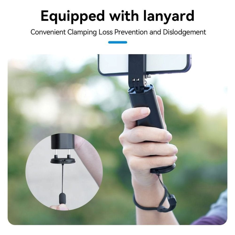 TELESIN MagSafe Selfie Stang m. Bluetooth Fjernbetjening - MagSafe Kompatibel - Sort