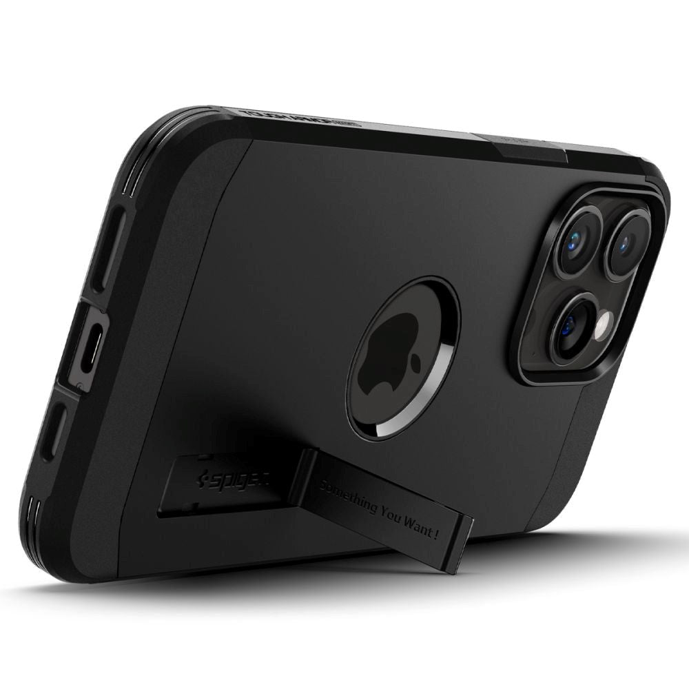 Spigen iPhone 15 Pro Max Tough Armor Case m. Kickstand - MagSafe Kompatibel - Sort - (DEMO)