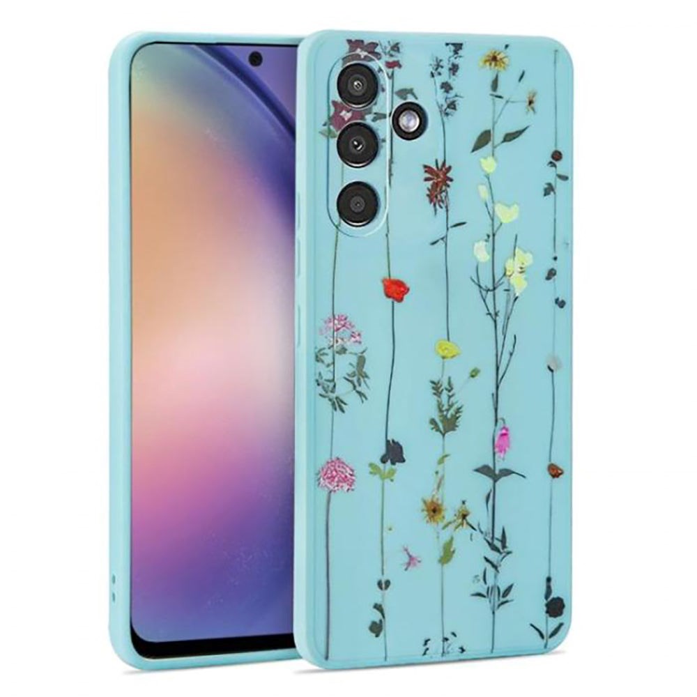 Tech-Protect Samsung Galaxy A54 (5G) Fleksibelt Plastik Bagside Cover - Garden Blue