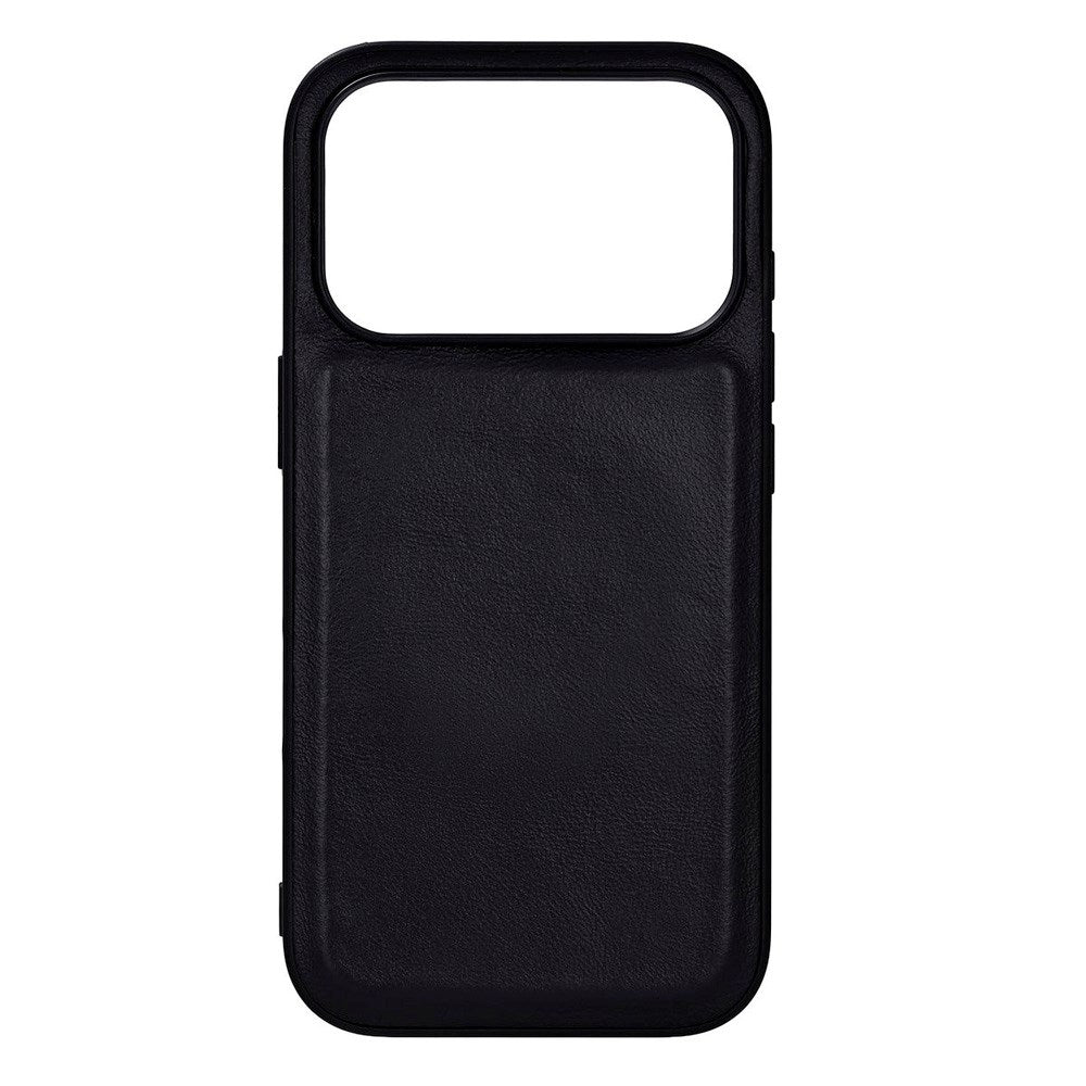 Buffalo iPhone 17 Pro Ægte Læder Cover - MagSafe Kompatibel - Sort