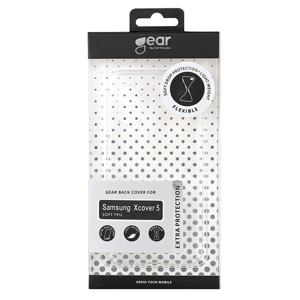 Samsung Galaxy XCover5 GEAR Fleksibelt Plastik Mobil Cover - Gennemsigtig