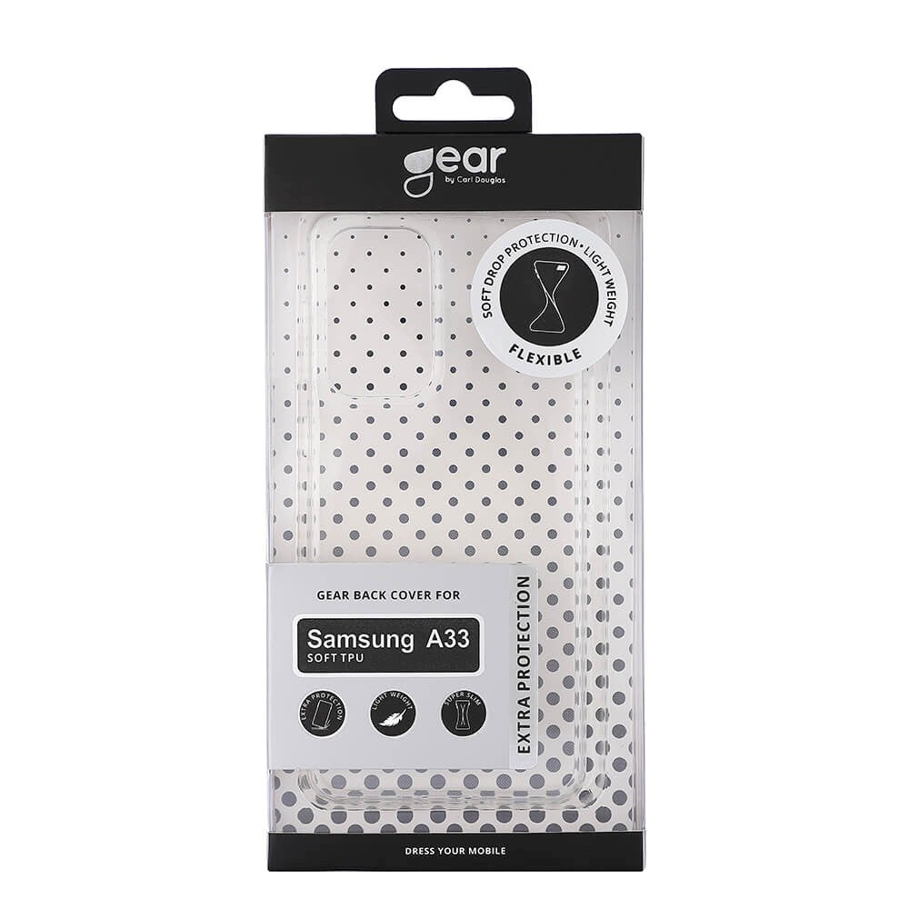 Samsung Galaxy A33 (5G) GEAR Fleksibelt Plastik Mobil Cover - Gennemsigtig